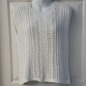 LOFT Open Knit Sleeveless Top